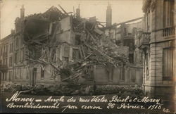 Partially Demolished Building Showing WWI Damage in France Postcard