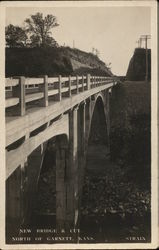 New Bridge & Cut Garnett, KS Postcard Postcard Postcard