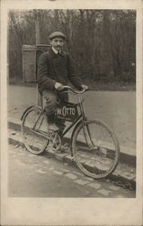 Early Bicycle Delivery "W. Otto" Postcard