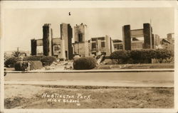 1933 High School after Earthquake Huntington Park, CA Postcard Postcard Postcard