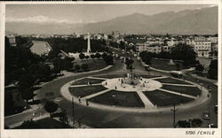 Aerial View of City and Round Park Area Postcard