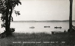 Boating - Birchcliffe Camp Grand Isle, VT Postcard Postcard Postcard