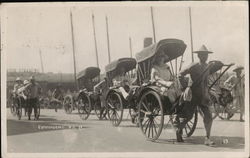 Rickshaws, Connaught Road Postcard