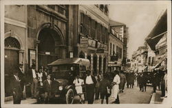 Main Street & Post Office - Cunard Line/Anchor Line Office Postcard