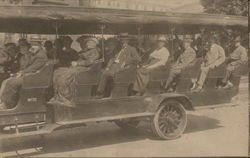 Rows of People Seated on a Motor Bus Postcard
