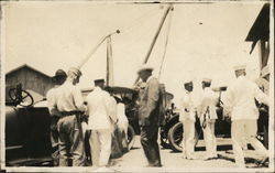 Franklin Delano Roosevelt Visits with WWI Navy Men Outdoors Franklin Delano Roosevelt Visits with WWI Navy Men Outdoors
