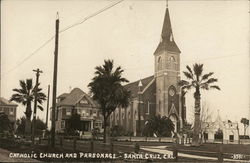 Catholic Church and Parsonage Postcard