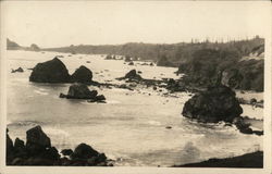 An Ocean Shore With Large Rocks Postcard
