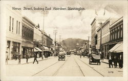 Heron Street, looking East Aberdeen, WA Postcard Postcard Postcard