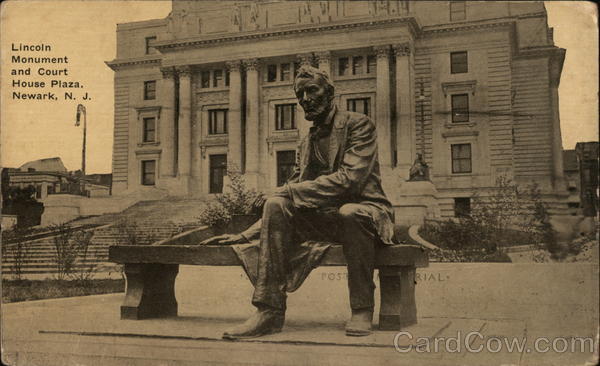 Lincoln Monument and Court House Plaza Newark New Jersey