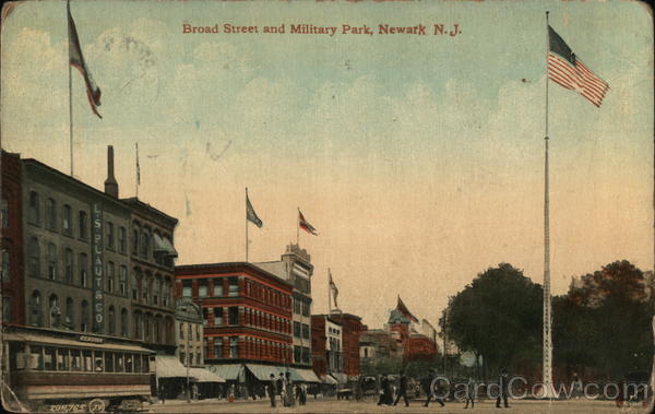 Broad Street and Military Park Newark New Jersey