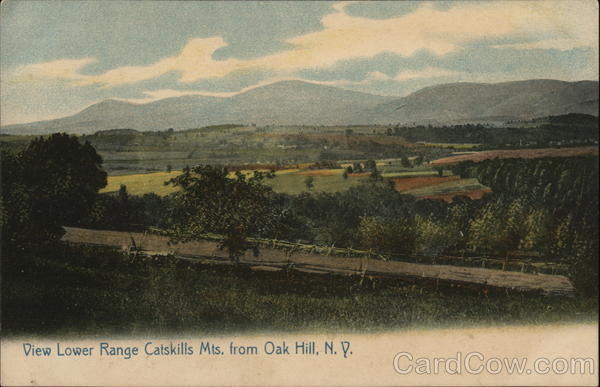 View Lower Range Catskills Mountains Oak Hill New York