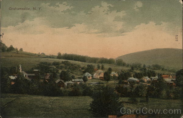 View over Village Grahamsville New York