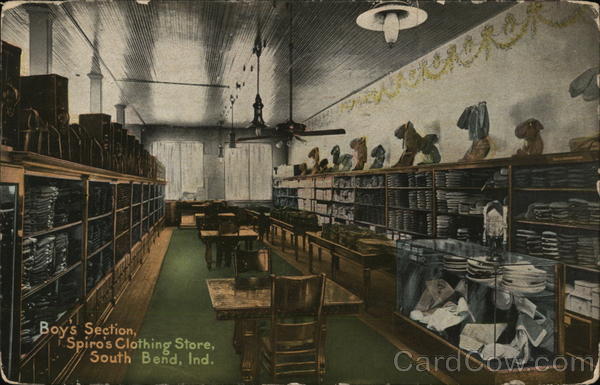Boy's Section, Spiro's Clothing Store South Bend Indiana