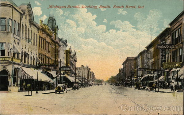 Michigan Street Looking South South Bend Indiana