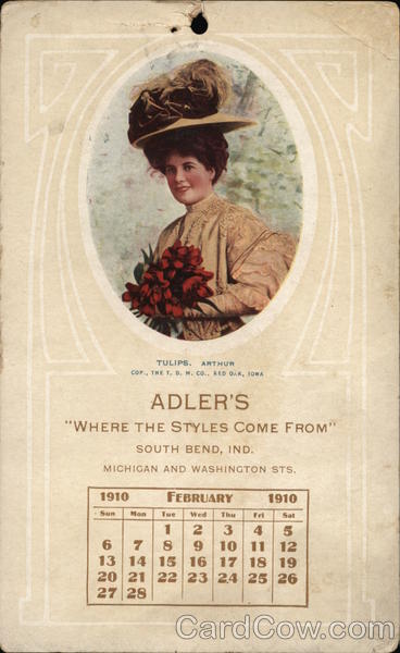 Woman Holding Tulips Calendars