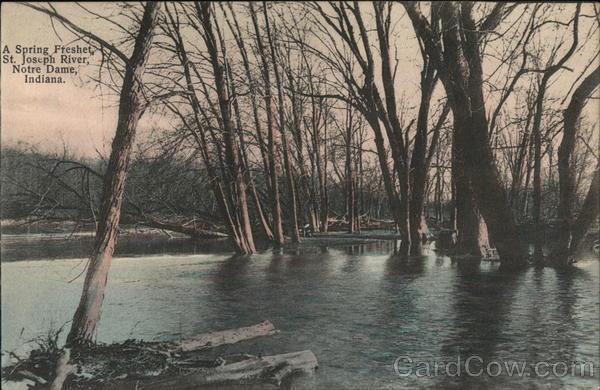 A Spring Freshet, St. Joseph River Notre Dame Indiana