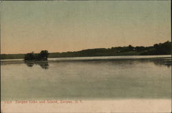 Esopus Lake and Island New York Postcard Postcard Postcard