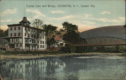 Crystal Lake and Bridge - Catskill Mountains Lexington, NY Postcard Postcard Postcard