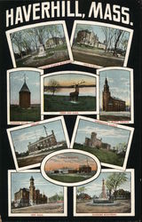 Greetings from Haverhill Massachusetts Postcard Postcard Postcard