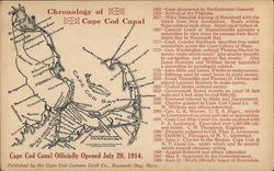 Chronology of Cape Cod Canal Massachusetts Postcard Postcard Postcard