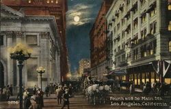 Fourth and So Main Sts. Los Angeles, CA Postcard Postcard Postcard