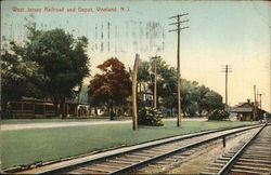 West Jersey Railroad and Depot Postcard