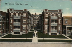 Street View of Honeymoon Flats Gary, IN Postcard Postcard Postcard