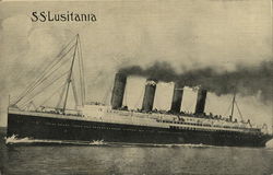S.S. "Lusitania" Cruise Ships Postcard Postcard Postcard