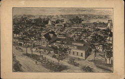 View of Town Showing Richfield Park Hotel Clifton, NJ Postcard Postcard Postcard