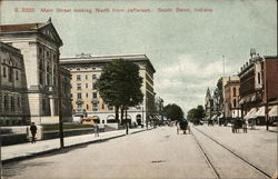 Main Street Looking North from Jefferson Postcard