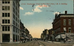 Washington Street looking East from JMS Building Postcard