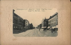 Michigan Street, South from Colfax Avenue Postcard
