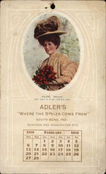 Woman Holding Tulips Postcard