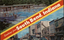 Greetings from South Bend, Indiana Postcard Postcard Postcard