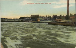 The Dam, St. Joe River South Bend, IN Postcard Postcard Postcard