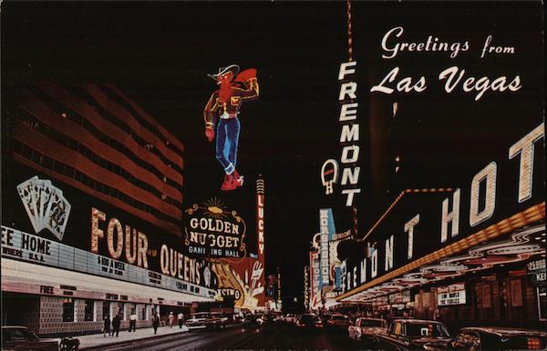 FREEMONT STREET AT NIGHT Las Vegas Nevada