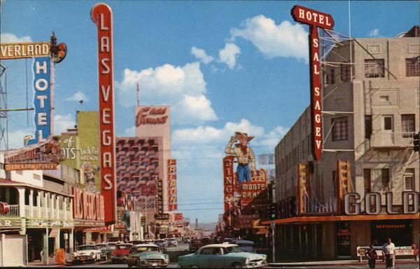 Fremont Street from Main Street Las Vegas Nevada