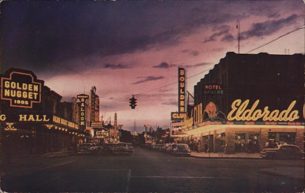 Looking Down Fremont Street Las Vegas Nevada