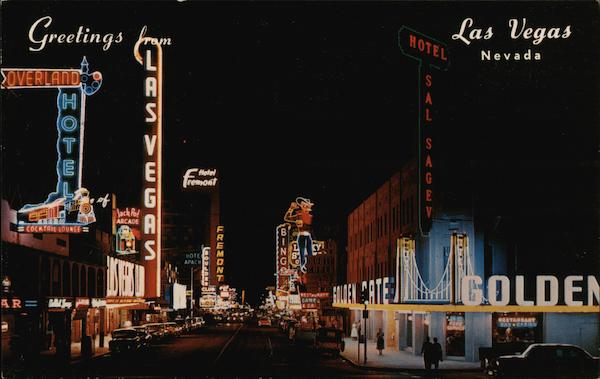 Fremont Street at Night Las Vegas Nevada