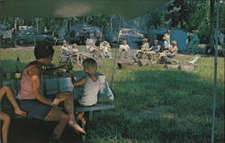 Leisure camping at Salt Springs Campground Ocala National Forest Florida Postcard Postcard Postcard