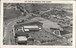 Air View of Richard's Lido Market Newport Beach, CA Postcard Postcard Postcard