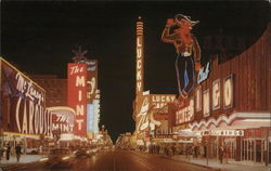 Casino Center, Fremont Street Postcard