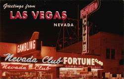 Fortune and Nevada Clubs Postcard