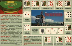 Hotel Thunderbird - Blackjack Rules Las Vegas, NV Casinos & Gambling Postcard Postcard Postcard