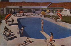 Pool, Thunderbird Hotel Postcard