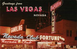 Fortune and Nevada Clubs Las Vegas, NV Postcard Postcard Postcard