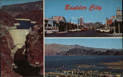 Boulder City, Hoover Dam and Lake Mead Nevada Postcard Postcard Postcard