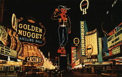 Fremont Street at Night Las Vegas, NV Postcard Postcard Postcard