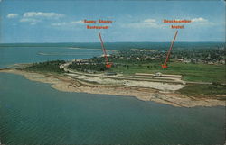 Aerial View Manistique, MI Postcard Postcard Postcard